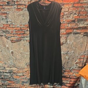 Chaps Elegant Black Midi Dress, SZ XL